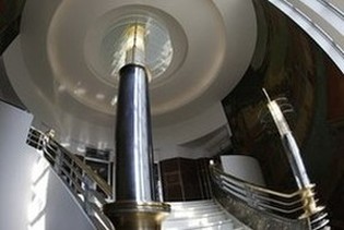 Stairwell inside the Alumni Center