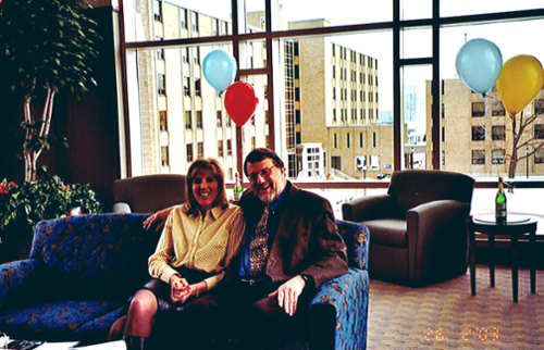 Photo of Fr. George Traub with Debra Mooney