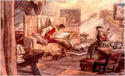 St. Ignatius Loyola reading books after his injury