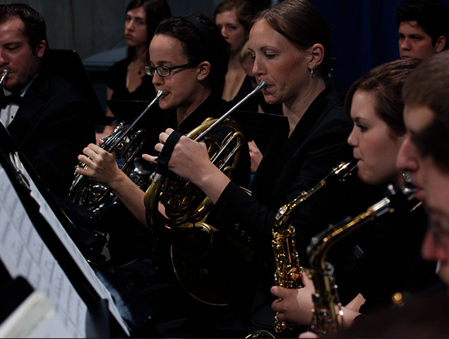 Photo of Wind Ensemble playing a show
