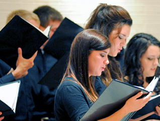 Photo of Choir Members Singing