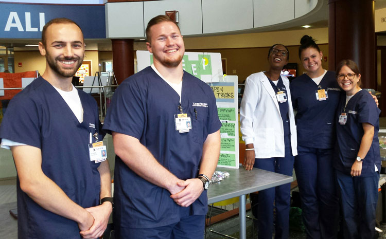 Photo of nursing students inside the GSC