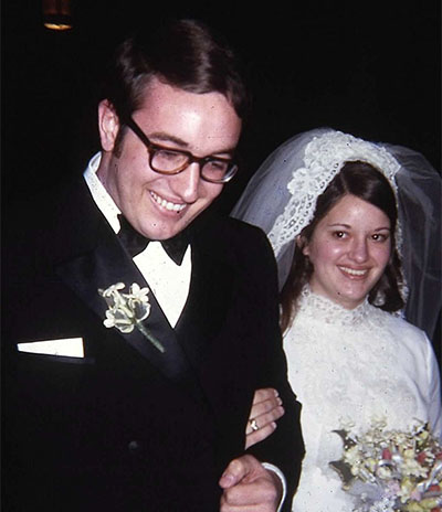 The couple on their wedding day.