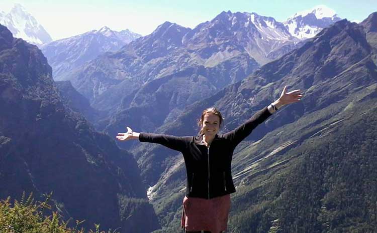 Photo of Margaret Weidner hiking 