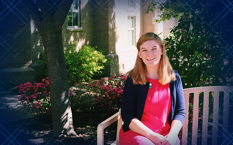 Exterior Photo of Emily Liginfelter sitting on a Bench