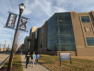 students walking on campus