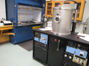 Photo of an Evaporation Deposition System inside a classroom
