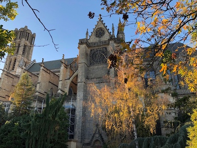 A Cathedral in Limoges, France during Fall