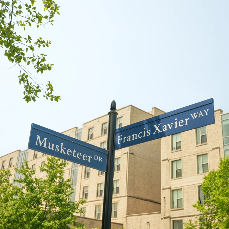 St. Francis Xavier Way street sign
