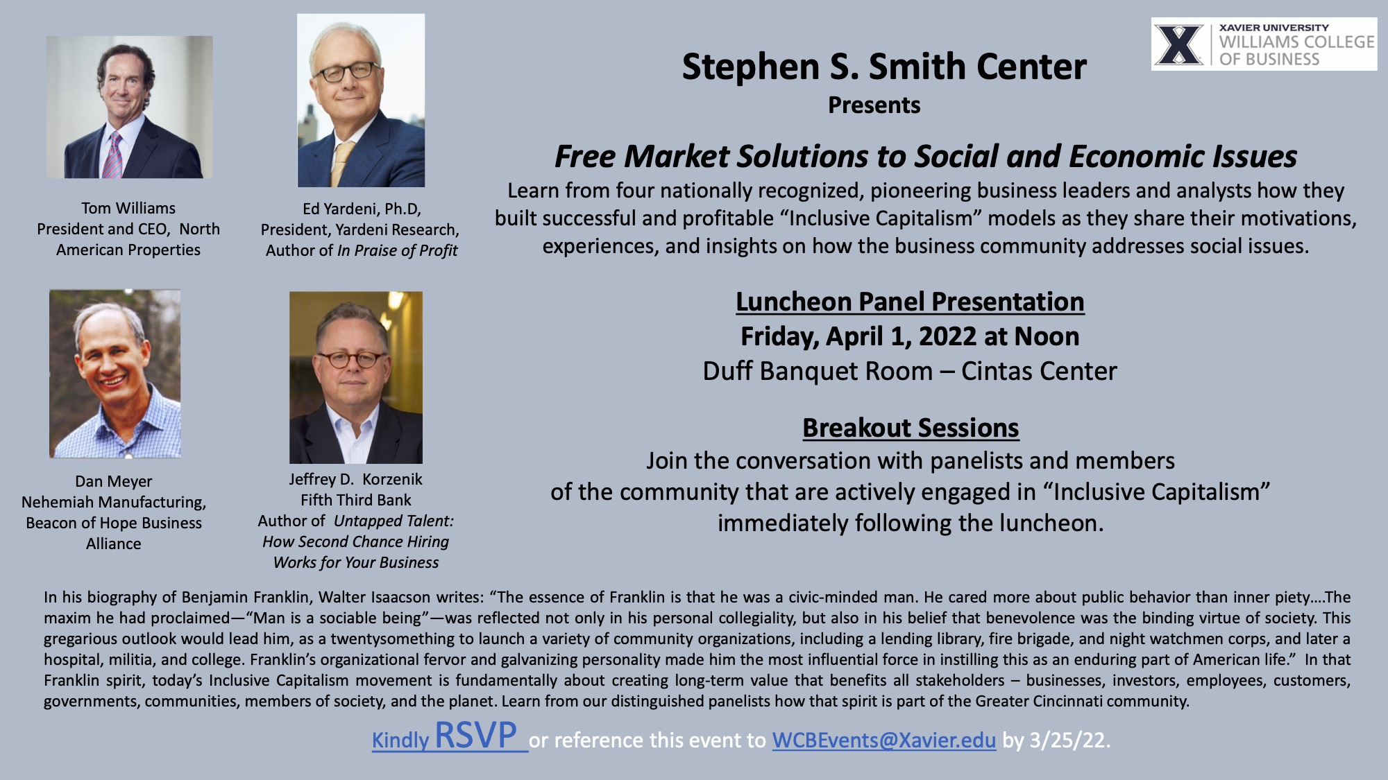 Luncheon Panel Presentation invite