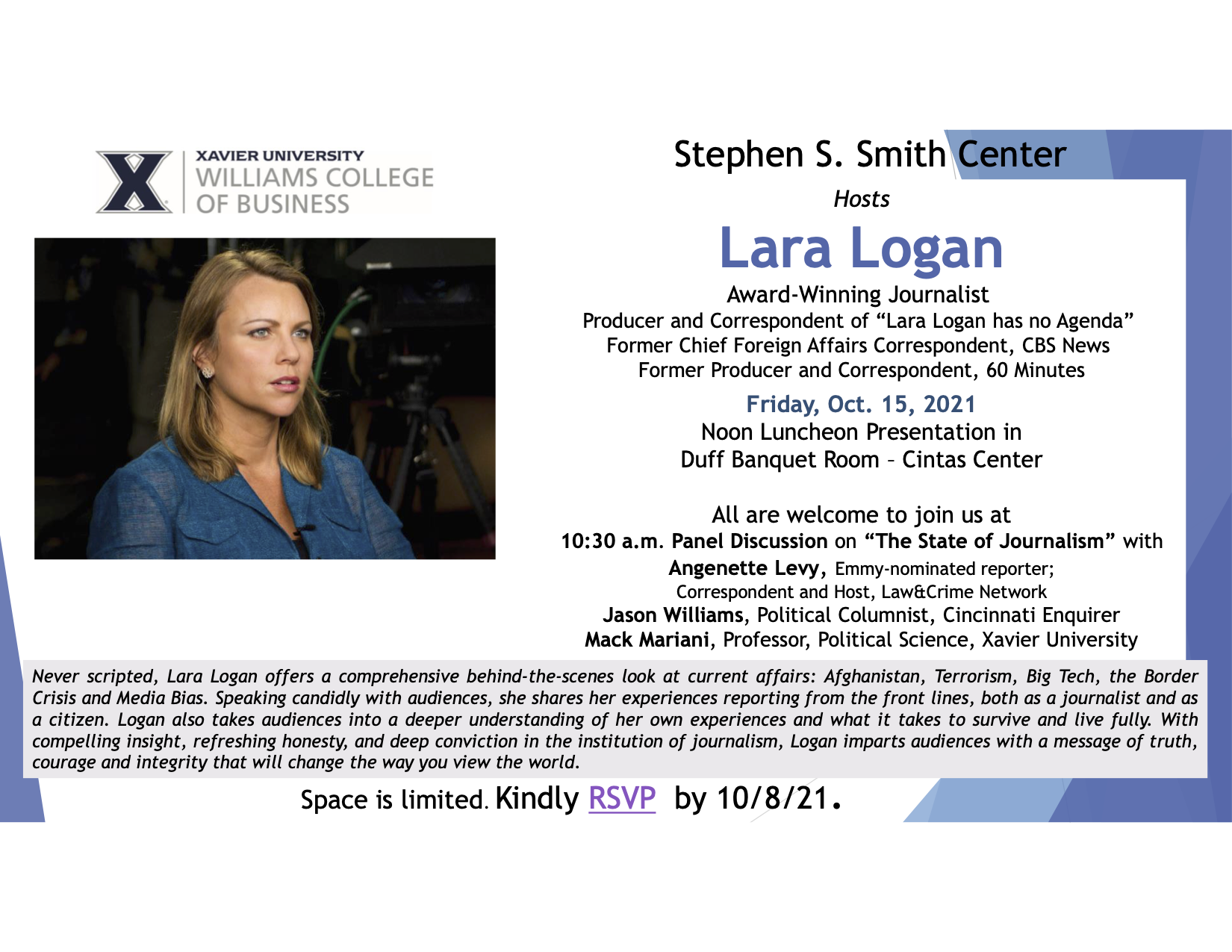 Lara Logan Luncheon Presentation invite