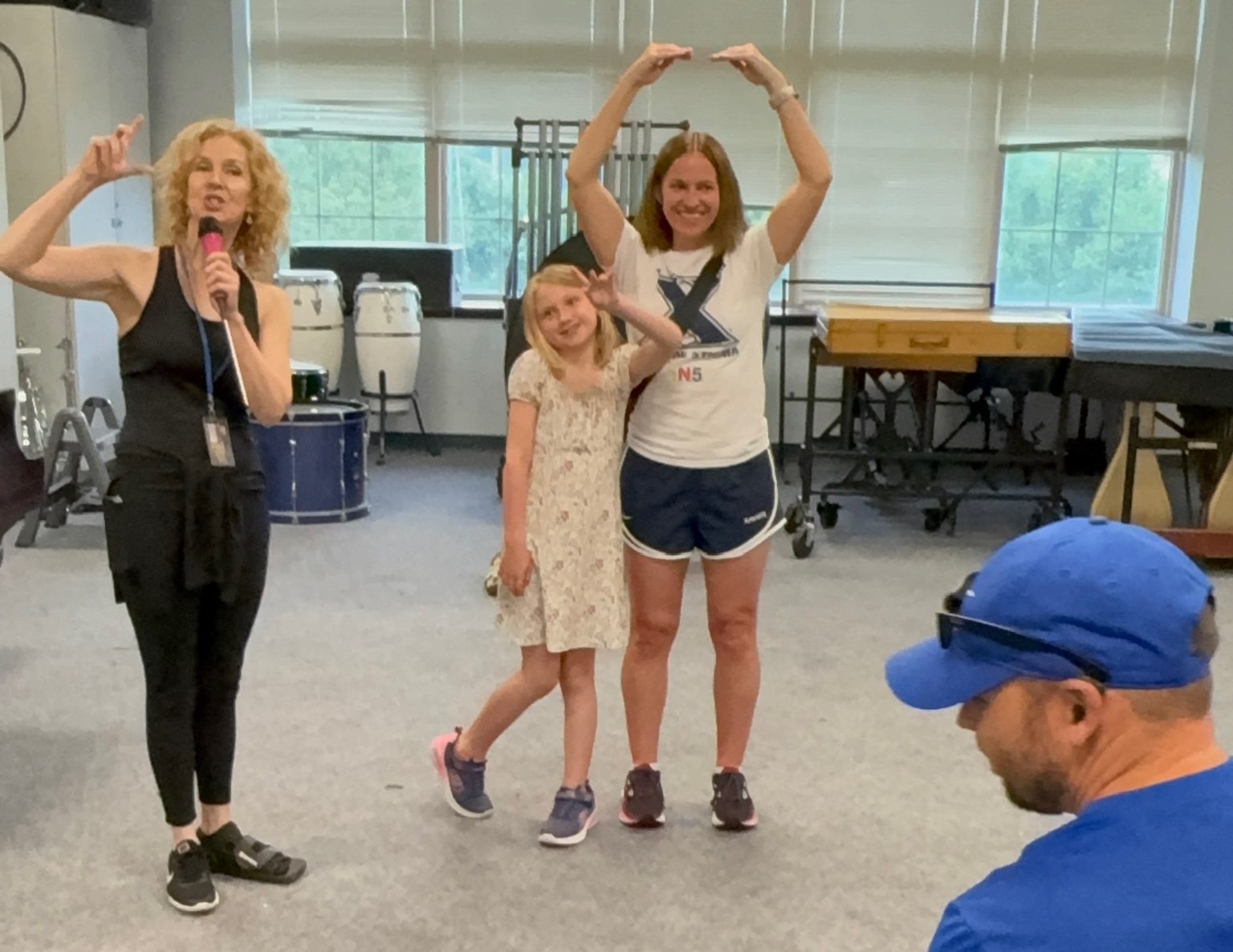 teacher mom and student in theater camp