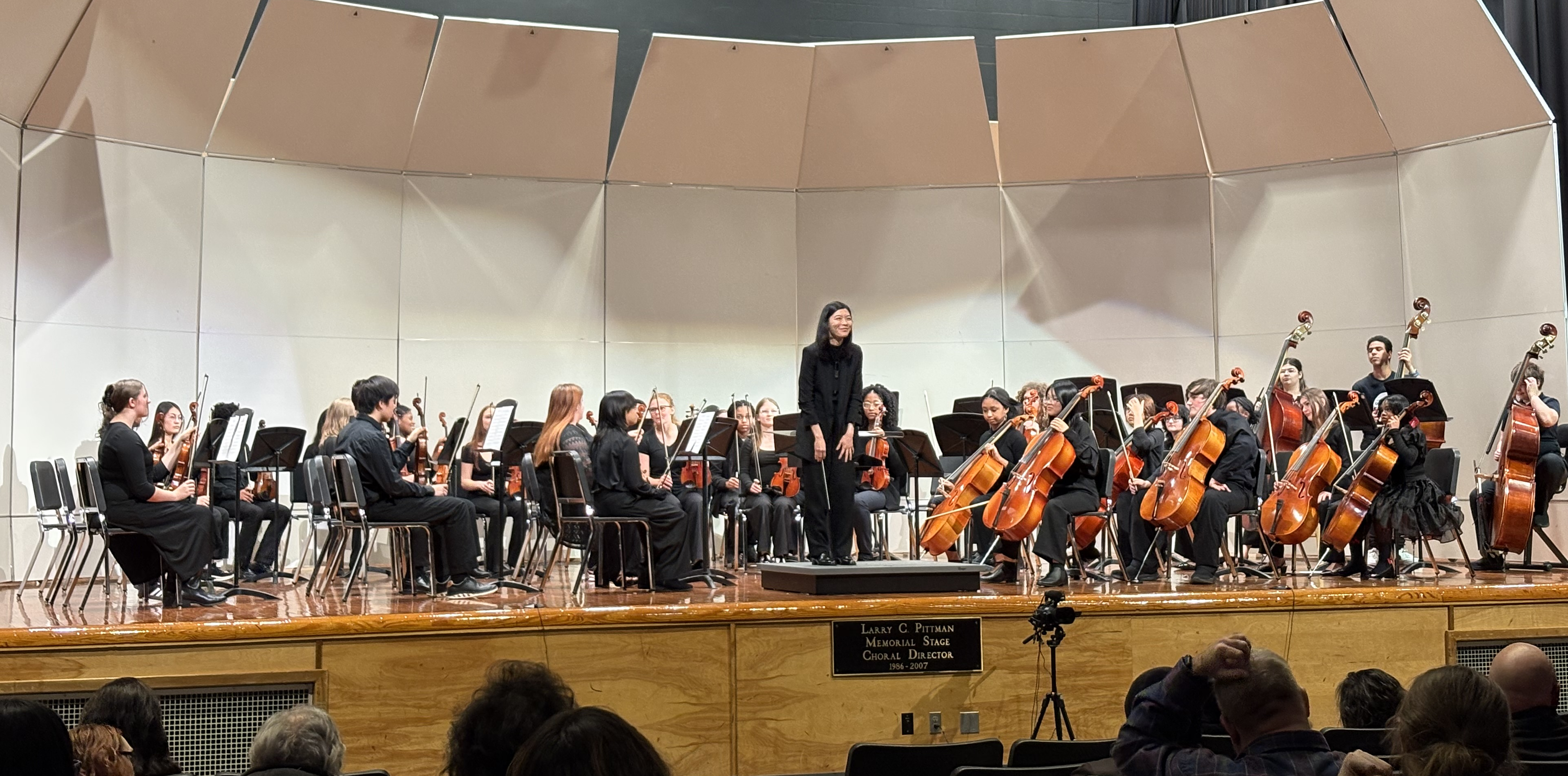 professor lina with orchestra