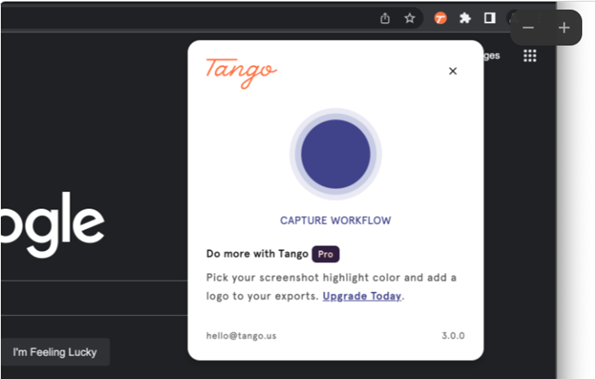 Screenshot of Tango