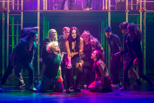 Student actors performing for "American Idiot" show photo