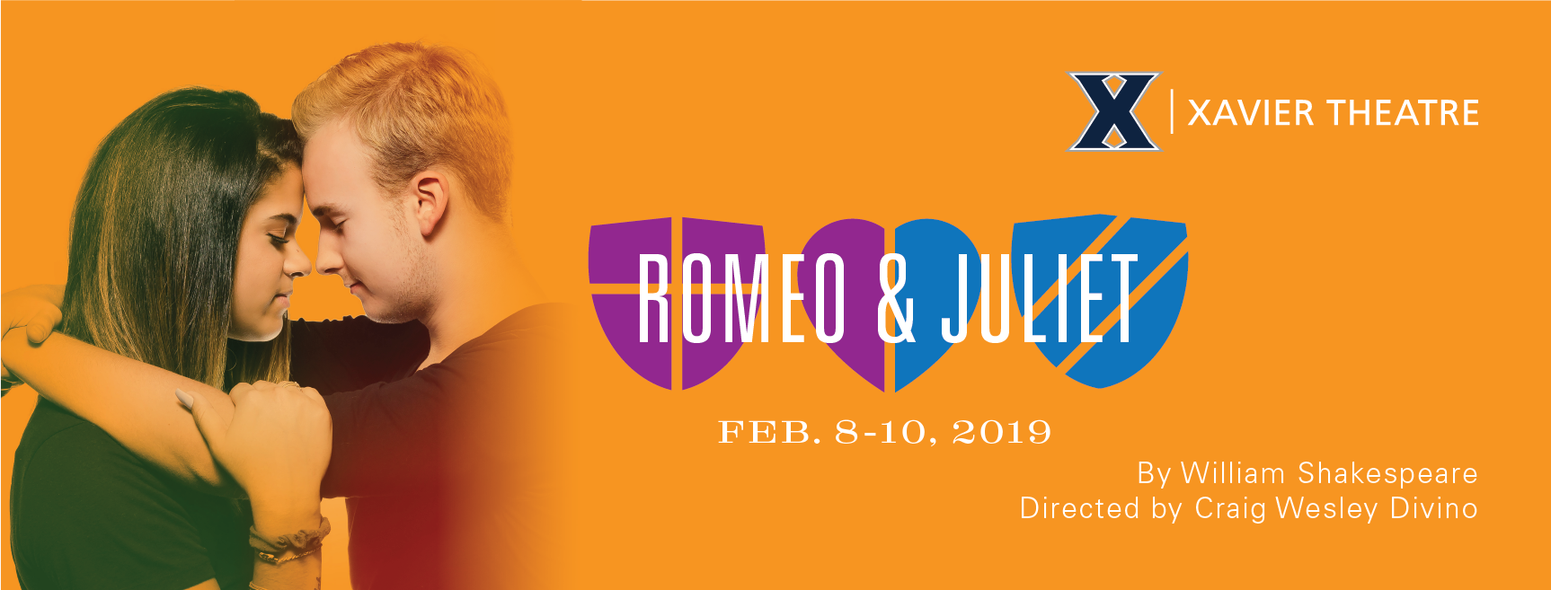 Poster for Romeo & Juliet with two people embracing
