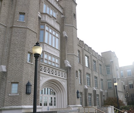 Exterior of Hinkle Hall on Xavier University's campus