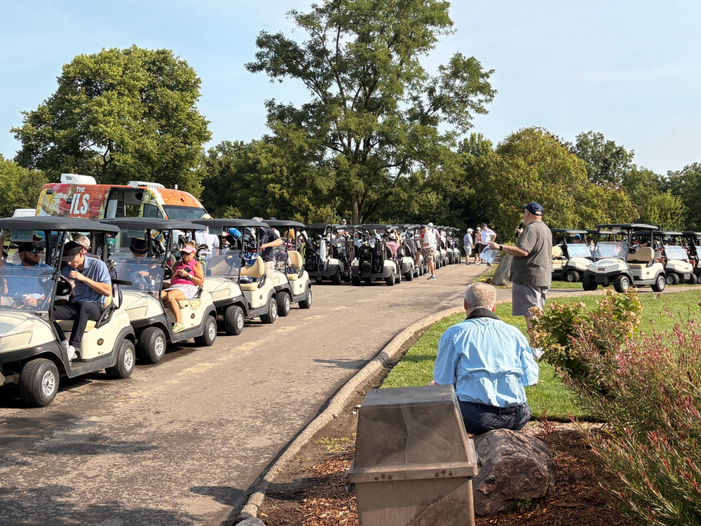 Golf Event golf carts lined up