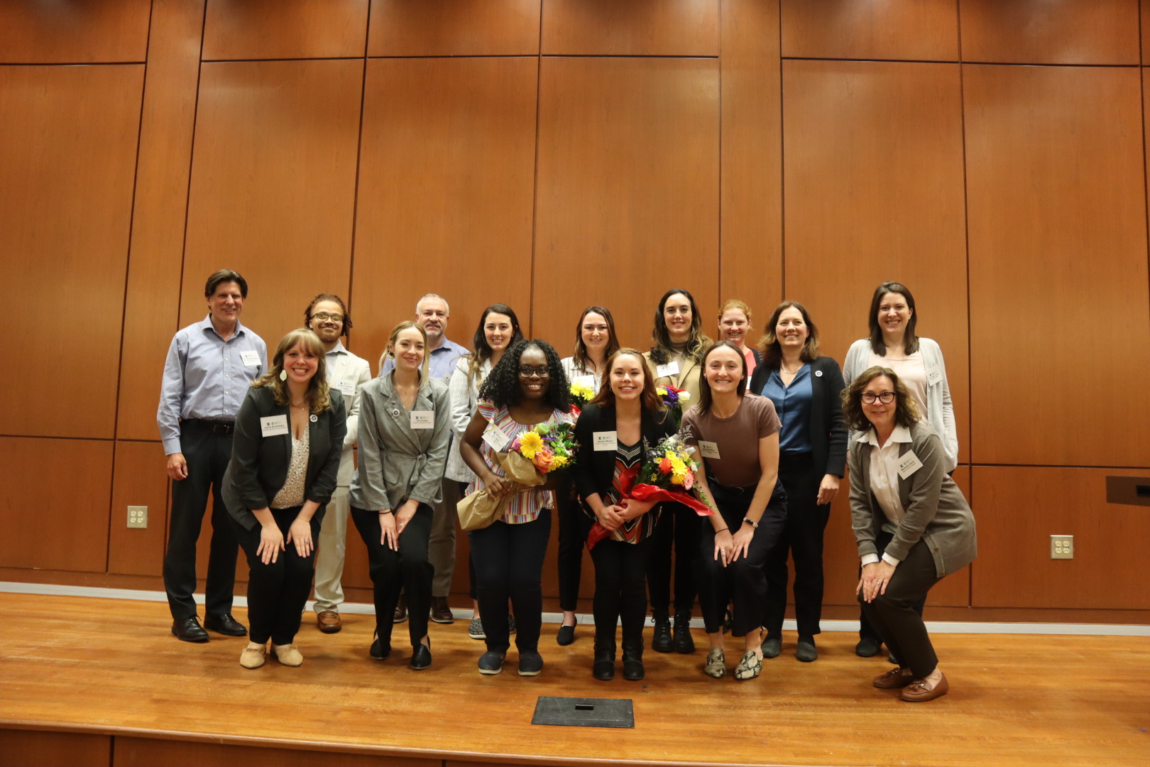 Finalists, judges, and moderators of the Three Minute Thesis competition at Xavier in April of 2023